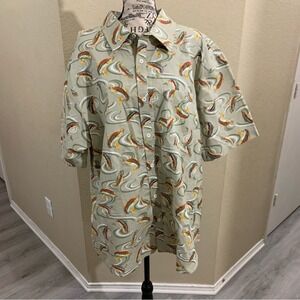 Scandia Woods‎ trout pattern shirt size XL